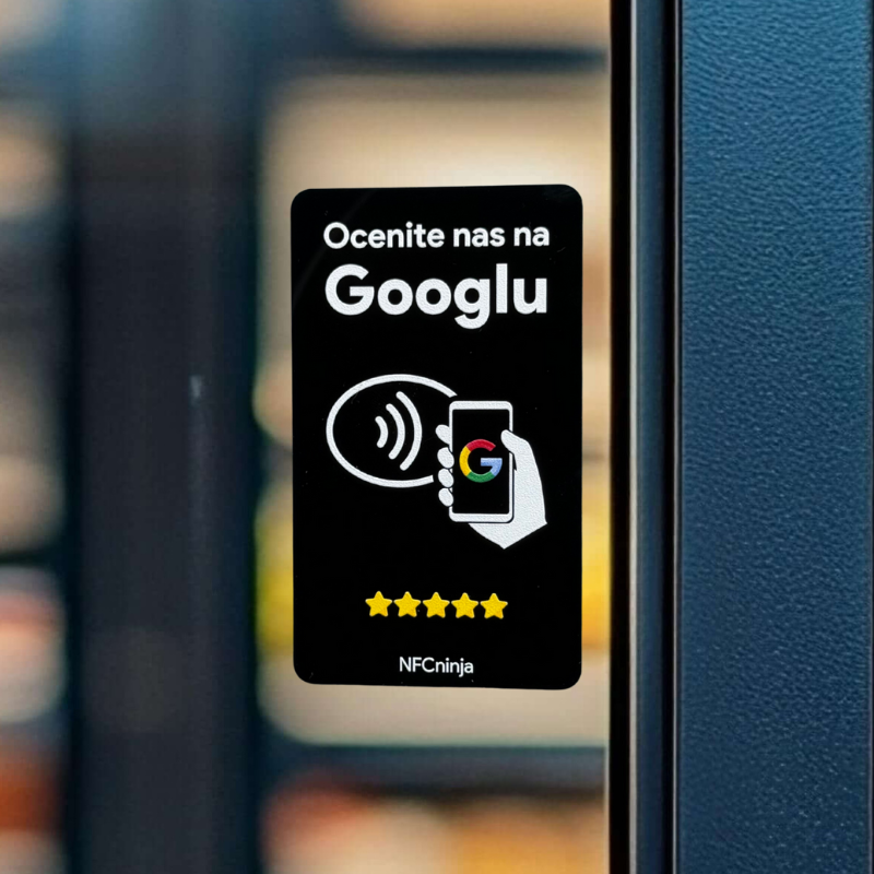 Pravokotna NFC ploščica za zbiranje Google ocen model A