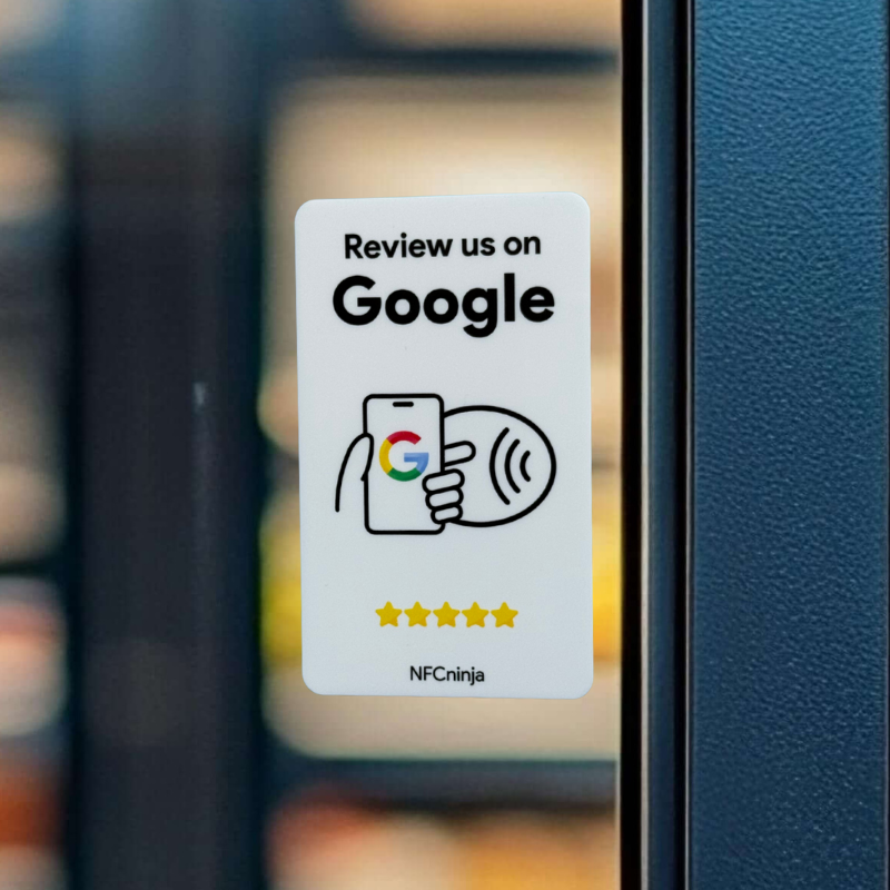 Pravokotna NFC ploščica za zbiranje Google ocen model B