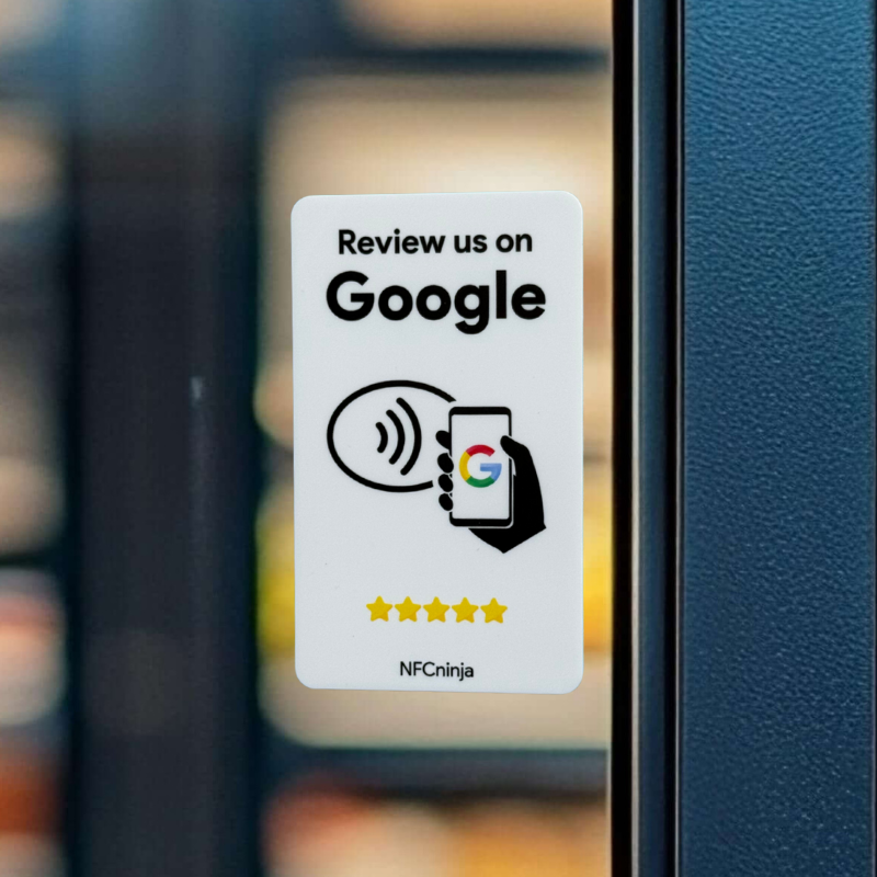 Pravokotna NFC ploščica za zbiranje Google ocen model A
