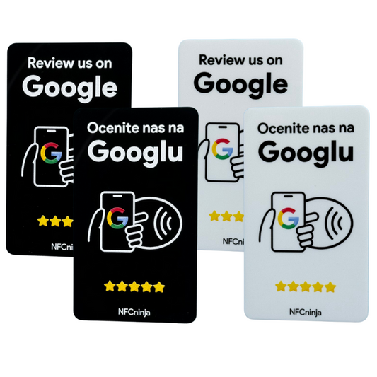 Pravokotna NFC ploščica za zbiranje Google ocen model B