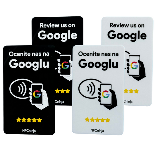 Pravokotna NFC ploščica za zbiranje Google ocen model A